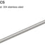 6 Pzas Varilla M8 x 6.693pulg acero inox 304 rosca derecha