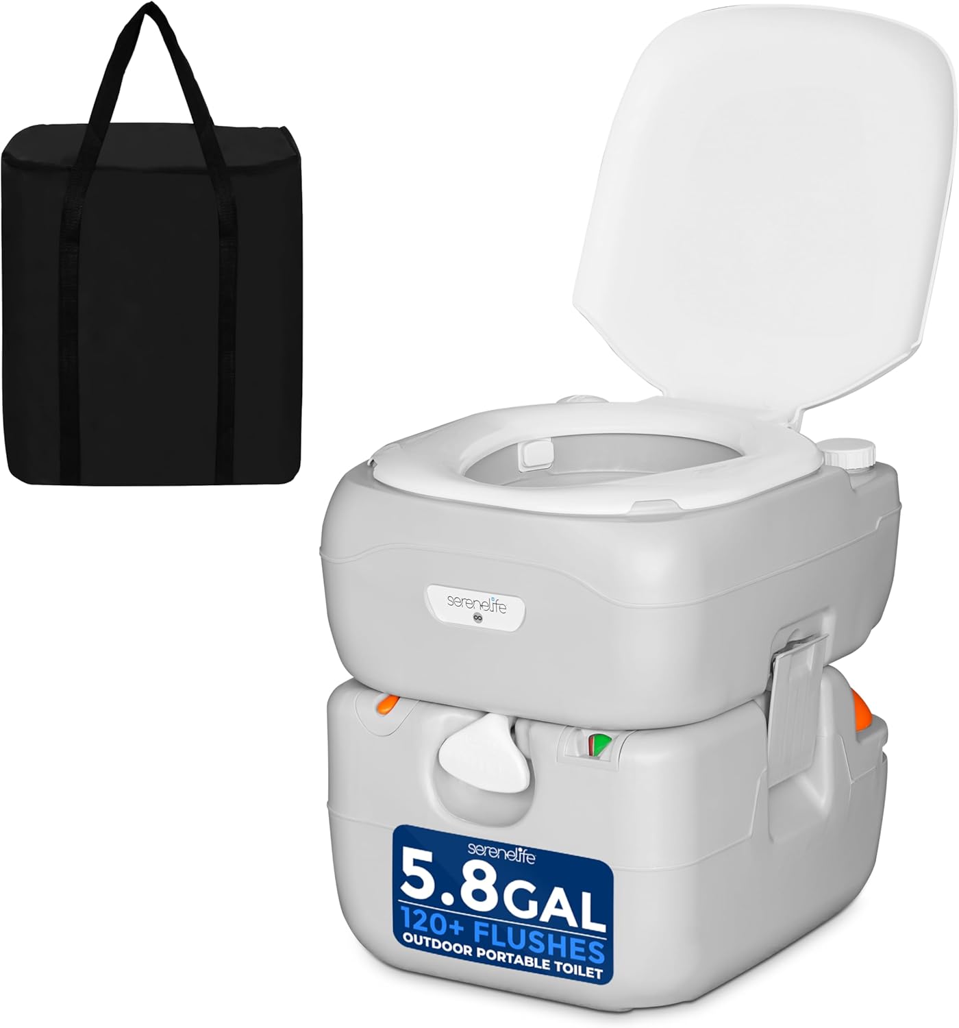 Inodoro portátil camping 5.8gal tanque desmontable
