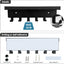 Soporte llaves pared con bandeja 6 ganchos negro