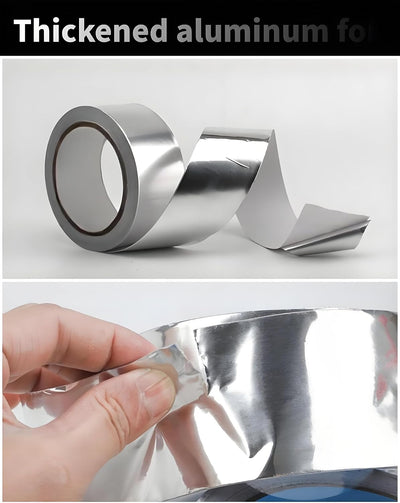 Cinta aluminio 2x100pulg plateada 4mil alta temp HVAC