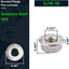 5/16-18 Tuercas Hex 304 Acero Inox 50 Pzas