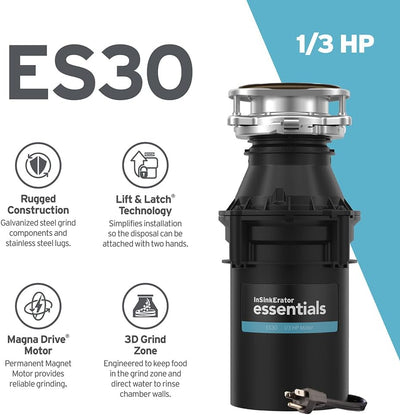 InSinkErator ES30 motor 1/3 HP alimentación continua