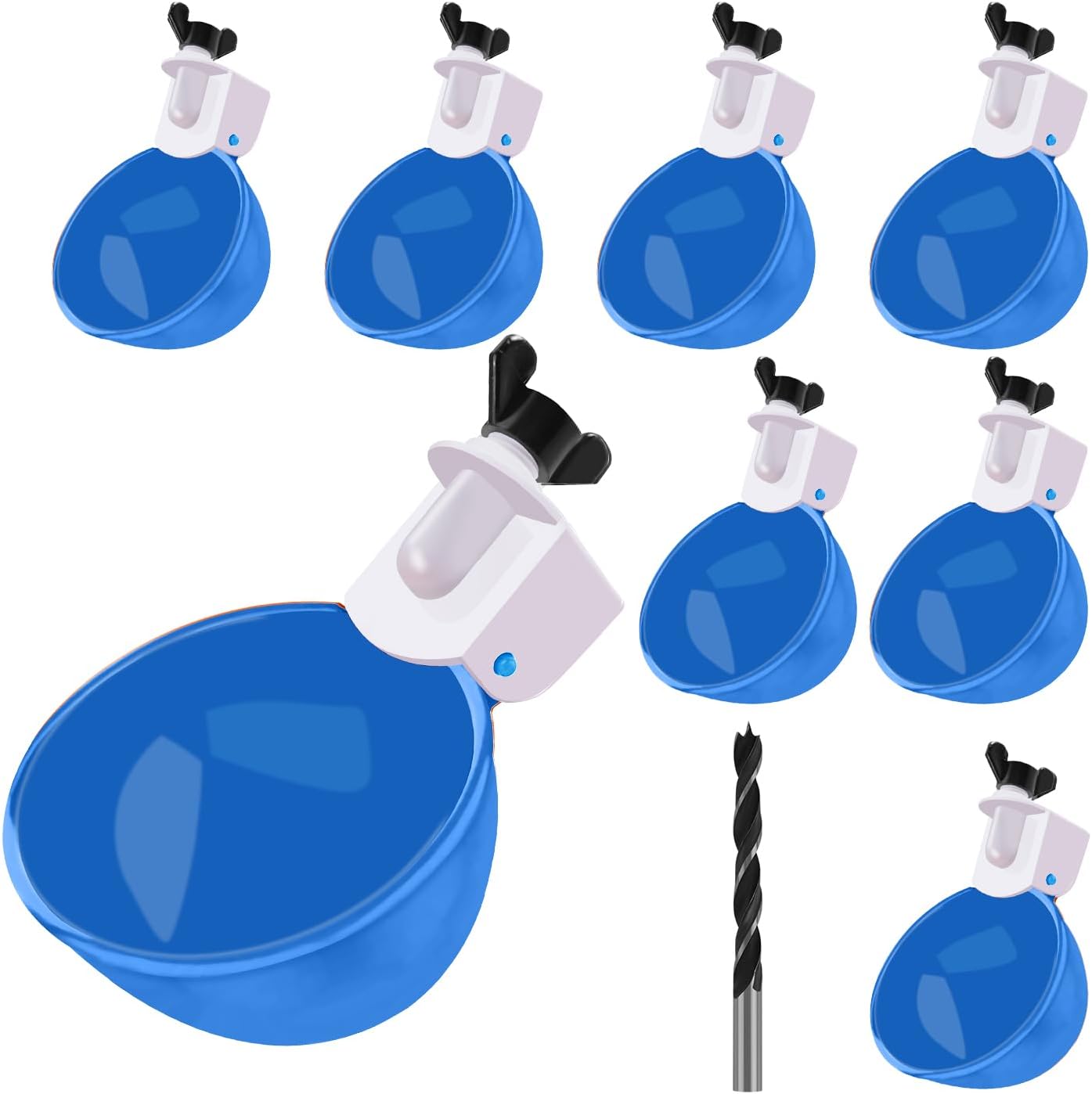 Bebedero para aves pollo pato ganso azul accesorios T