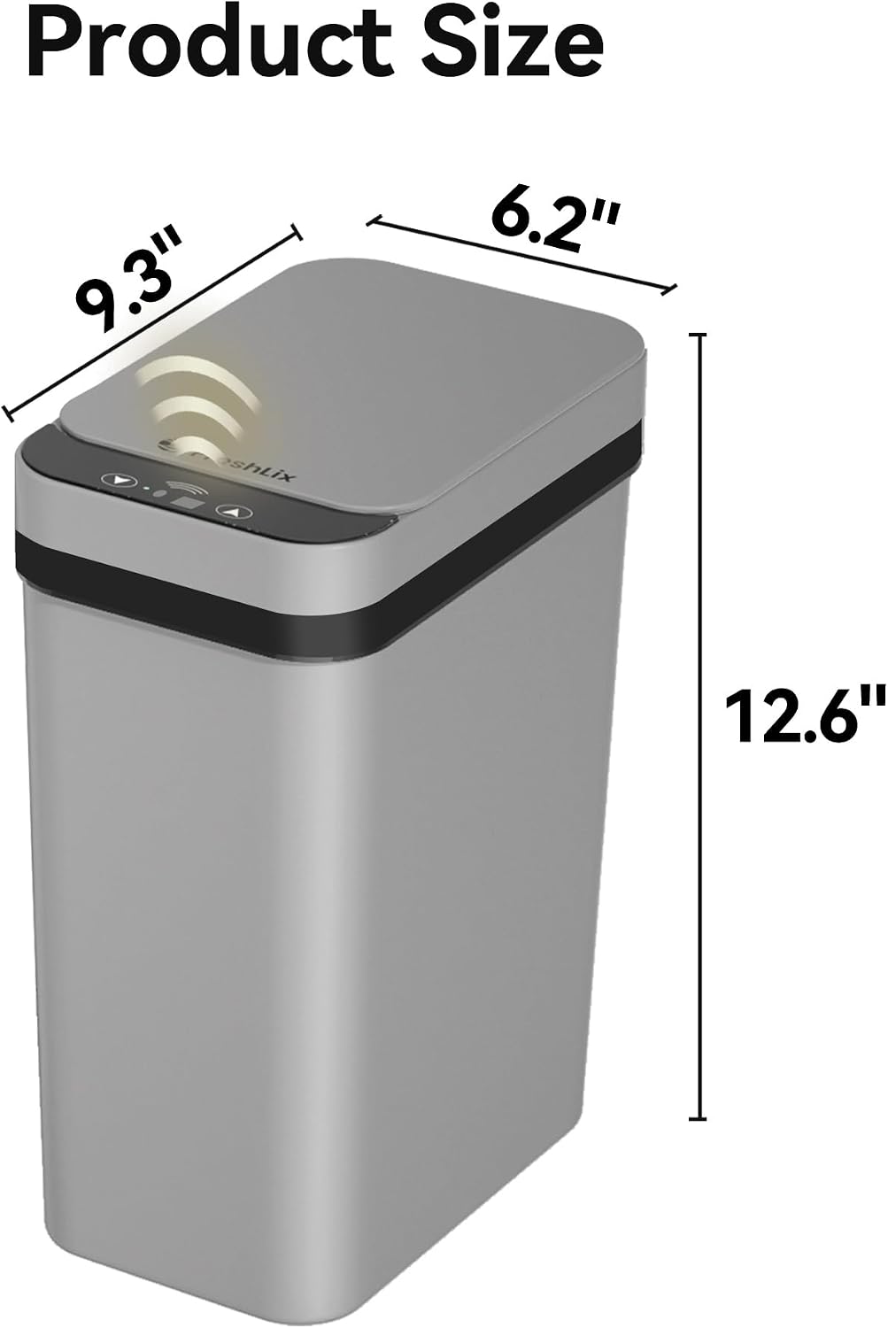 3 Cubos Basura 10L Sensor Movimiento Impermeables