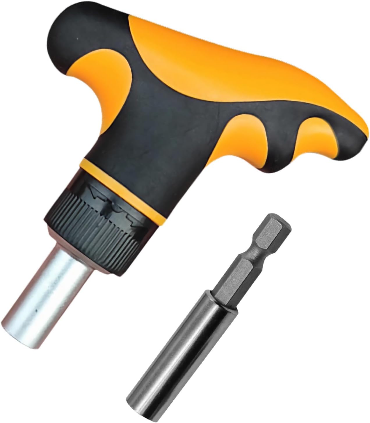 Destornillador trinquete mango T 1/4pulg soporte broca magnética