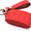 Funda cuero inteligente 5 botones para Jaguar rojo