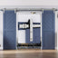 Kit rieles puerta corrediza granero 10ft níquel cepillado