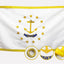 Bandera Rhode Island 3x5 doble cara nailon 210D rayas cosidas