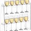Soporte pared champán 2 niveles para 10 tazas acrílico transparente