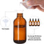 24 Botellas Vidrio Ámbar 4oz Cuentagotas