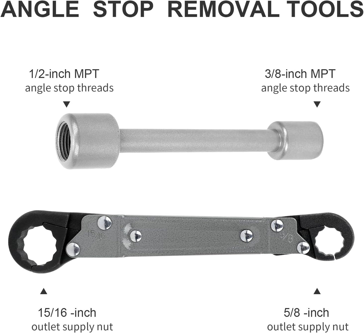 Kit fontanería llave parada angular y ajustable profesionales