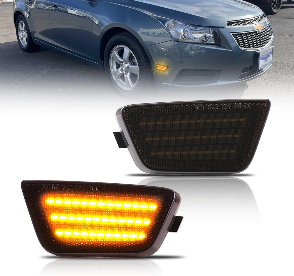Luces LED marcador lateral Chevy Cruze con lente ahumada