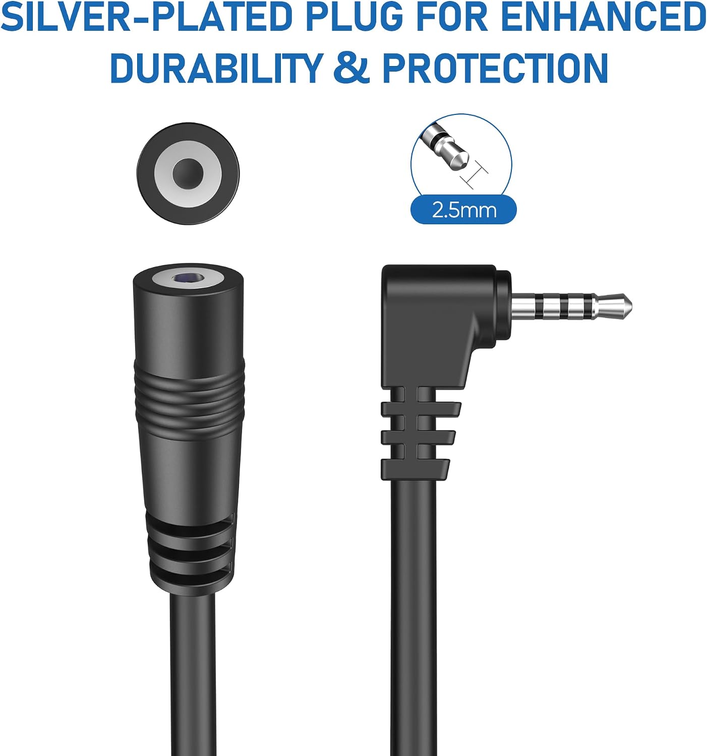 Cable extensión cámara trasera 15pies 4 y 5 pines