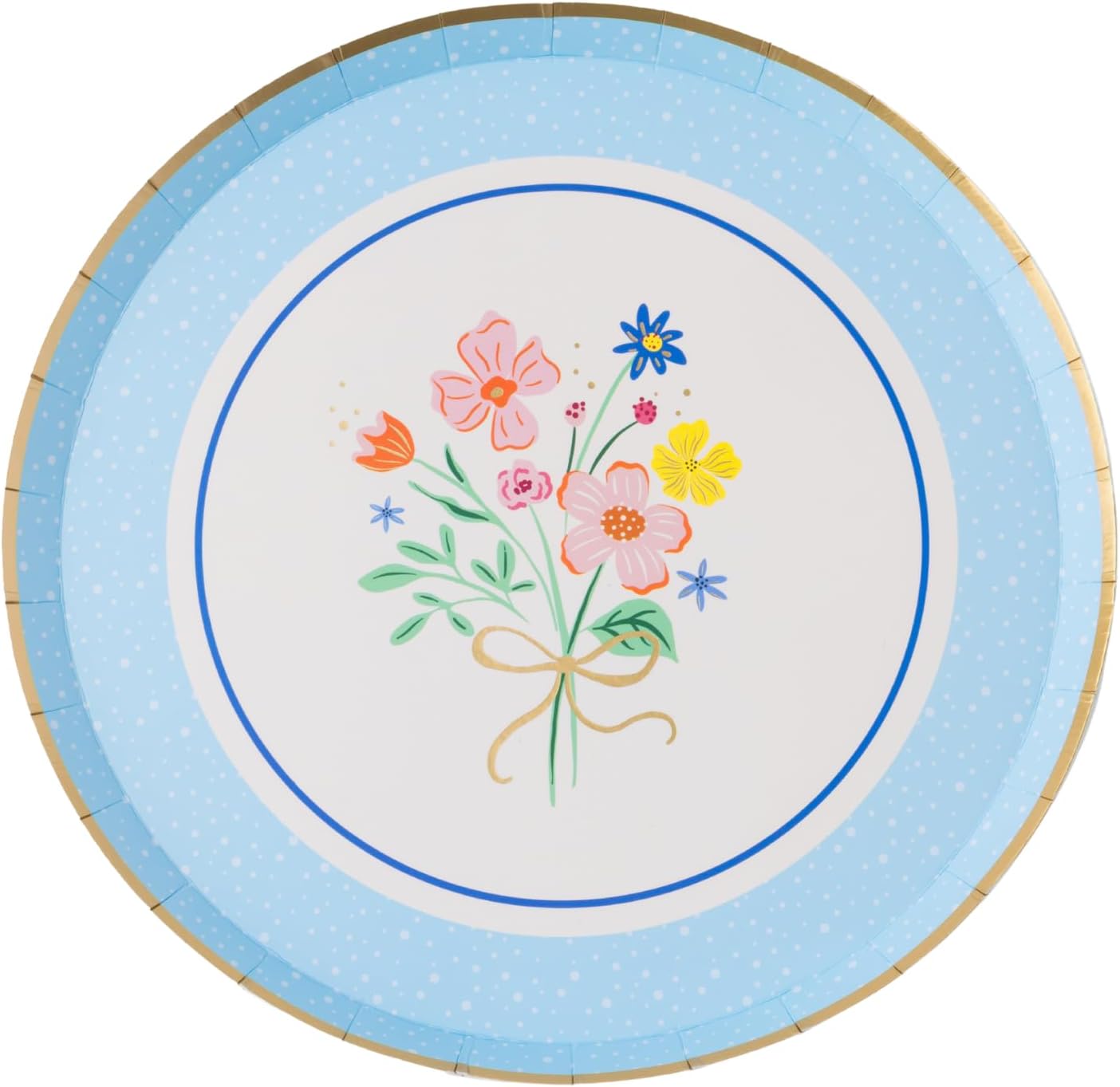 Platos de postre de papel floral para fiesta elegante