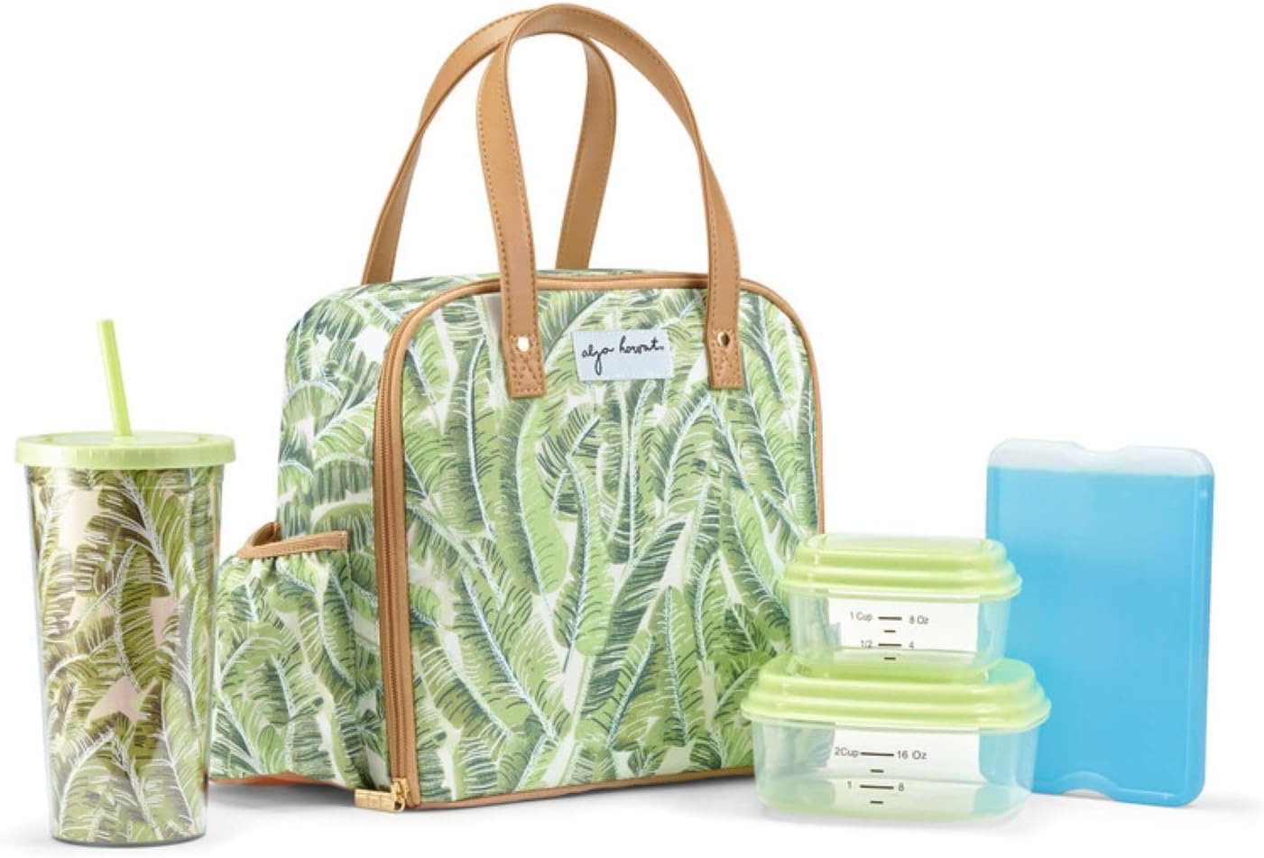 Bolsa almuerzo aislada mujer trabajo resistente manchas