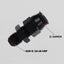 Adaptador compresión 6AN macho a 5/16" aluminio negro pack 2
