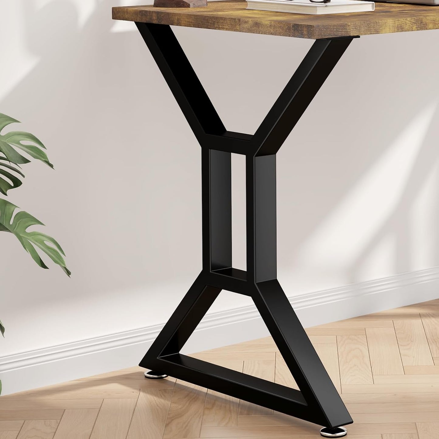 Patas mesa 28x24pulg calabaza negro ajustables set 2