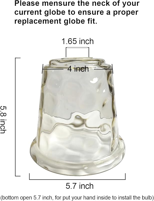3 Lámparas E26 Vidrio Ámbar Transparente Globo