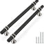 Set 10 Manijas Metal Negro para Gabinete Tocador