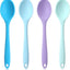 4 Cucharas Silicón Antiadherentes Multicolores