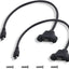 Cable micro USB 2.0 macho hembra 1pie orificio montaje