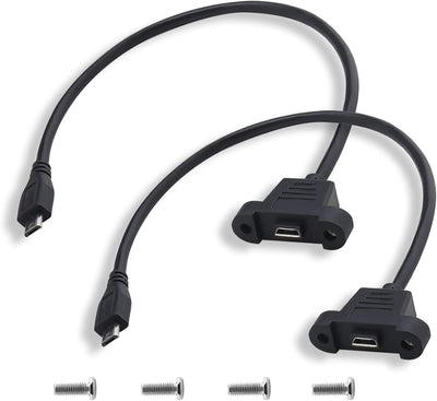 Cable micro USB 2.0 macho hembra 1pie orificio montaje