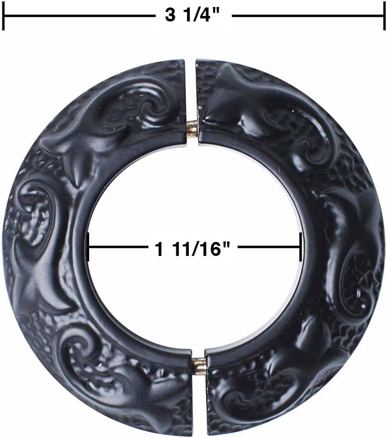 Placa escudo aluminio lacado negro 3.25pulg pack 6