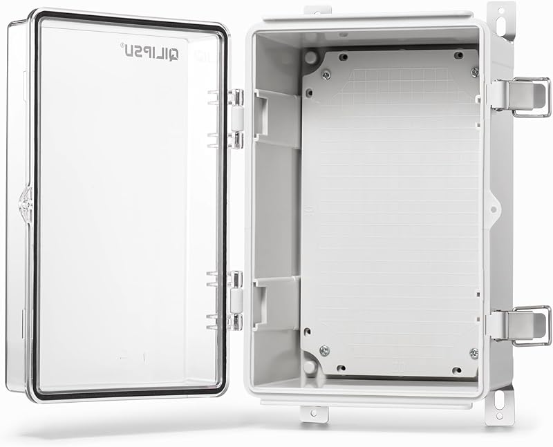 Caja conexiones acero inox tapa transparente ABS gris