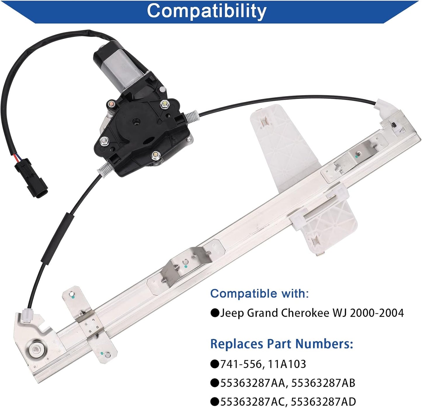 Conjunto motor elevalunas Jeep WJ 2000-04