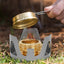 Mini estufa alcohol portátil con soporte y bolsa camping