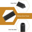 40 Pzas Tornillos Hex M3x8mm Acero Carbono Negro
