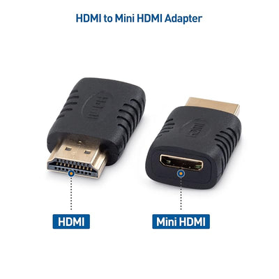 Adaptador HDMI a Mini HDMI macho hembra negro