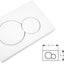 Placa actuador doble Sigma01 para inodoro pared blanco