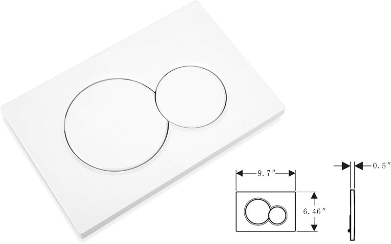 Placa actuador doble Sigma01 para inodoro pared blanco
