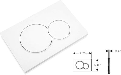 Placa actuador doble Sigma01 para inodoro pared blanco