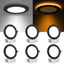 6 Luces LED Empotrables 6" 2700K-5000K 12W Borde Negro