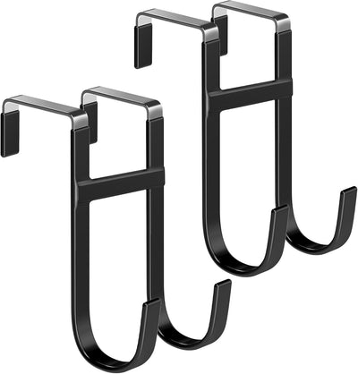 Ganchos metal dobles plástico 5.5pulg para puertas 0.5-1 3/8 pulg