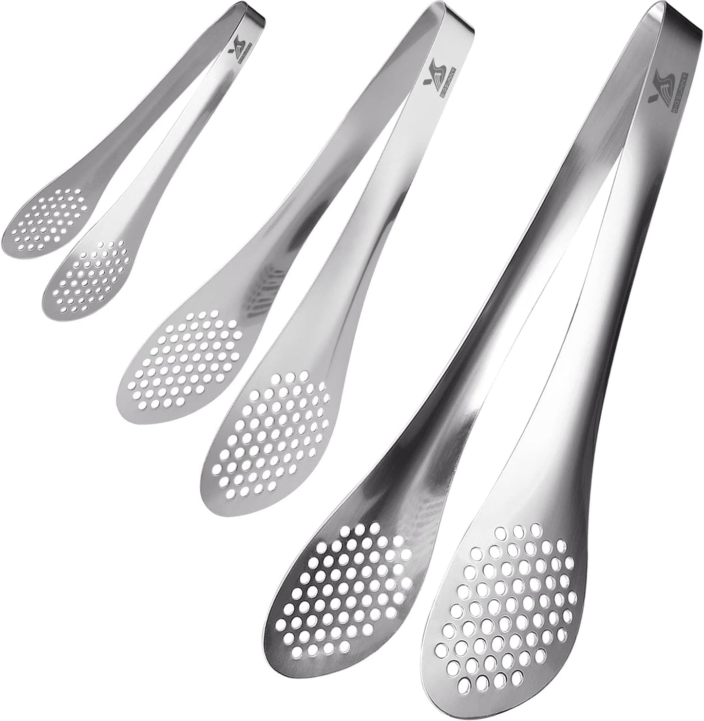 Pinzas acero inox para servir 7-11 pulg set 3