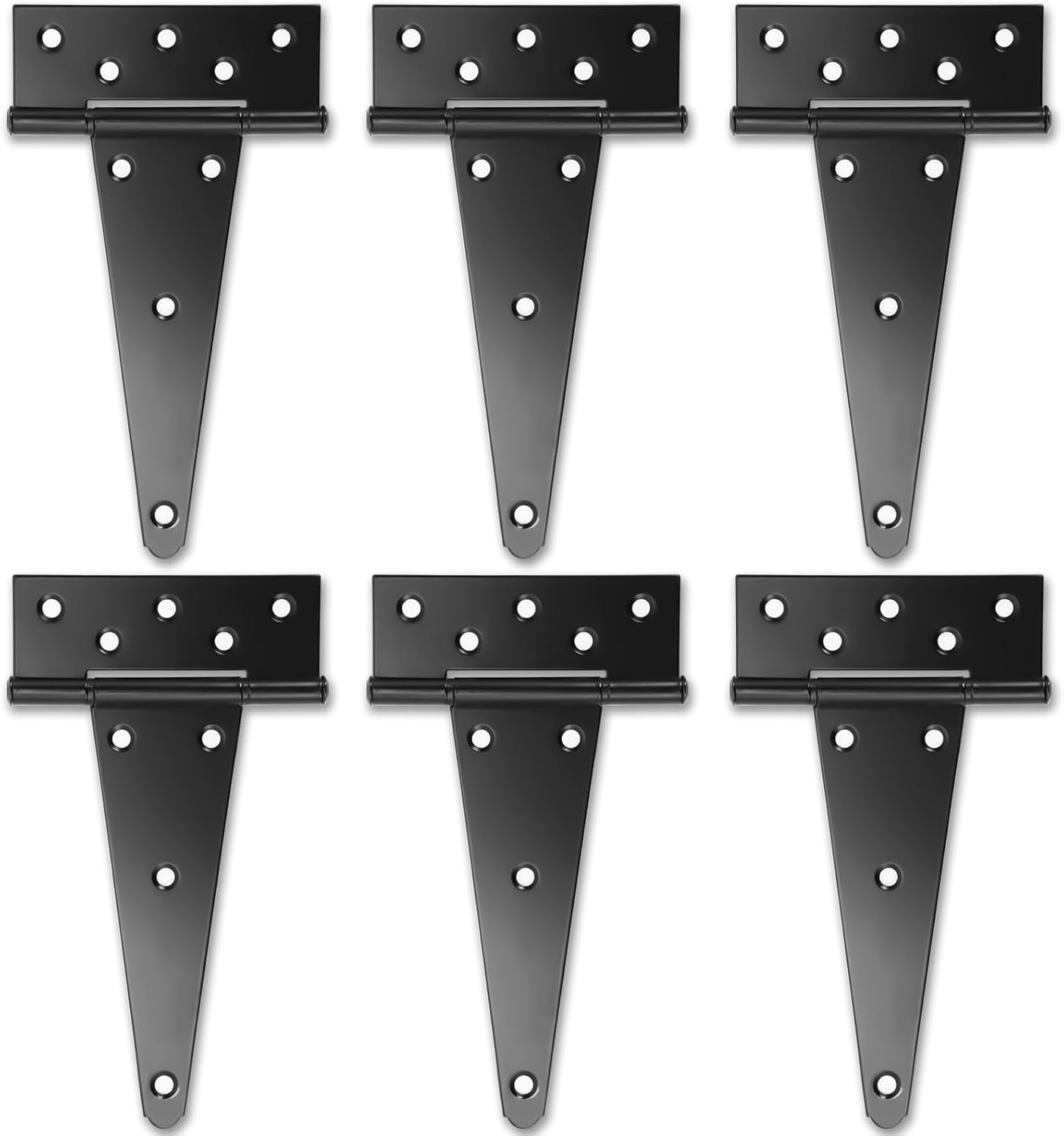 Bisagras puerta hierro forjado negro 8pulg set 6