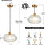 Lámpara colgante cristal 12pulg ajustable para cocina