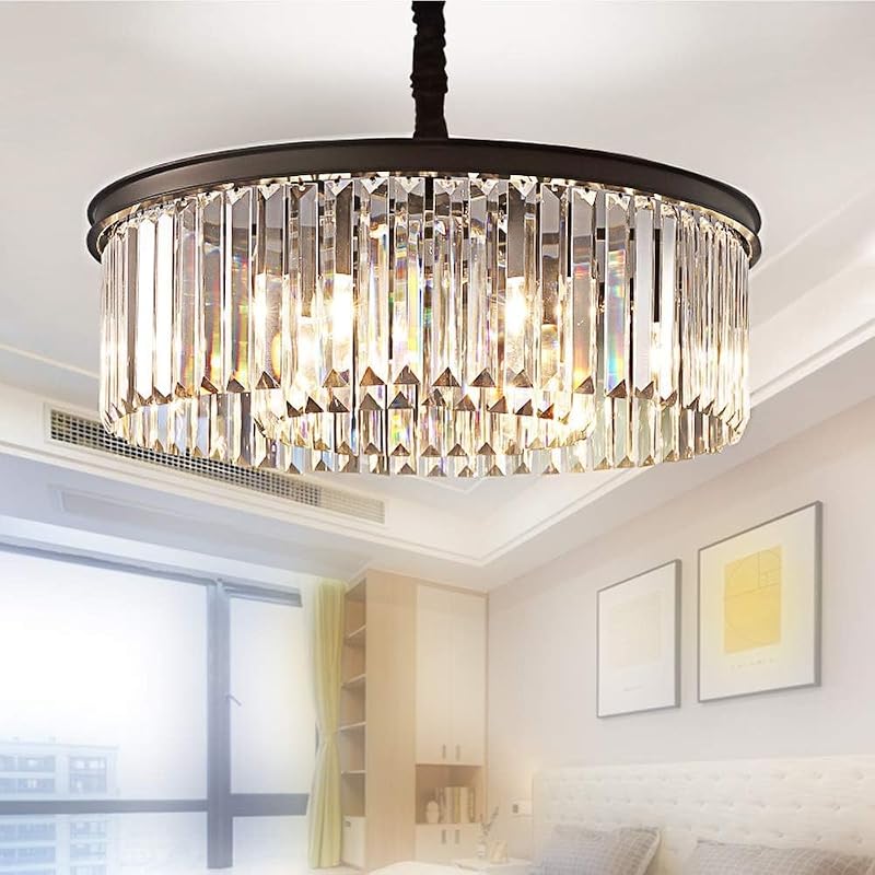 Lámpara de techo de cristal moderna para comedor y sala