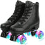 Patines Cuero Caña Alta Ajustables Doble Fila Adultos