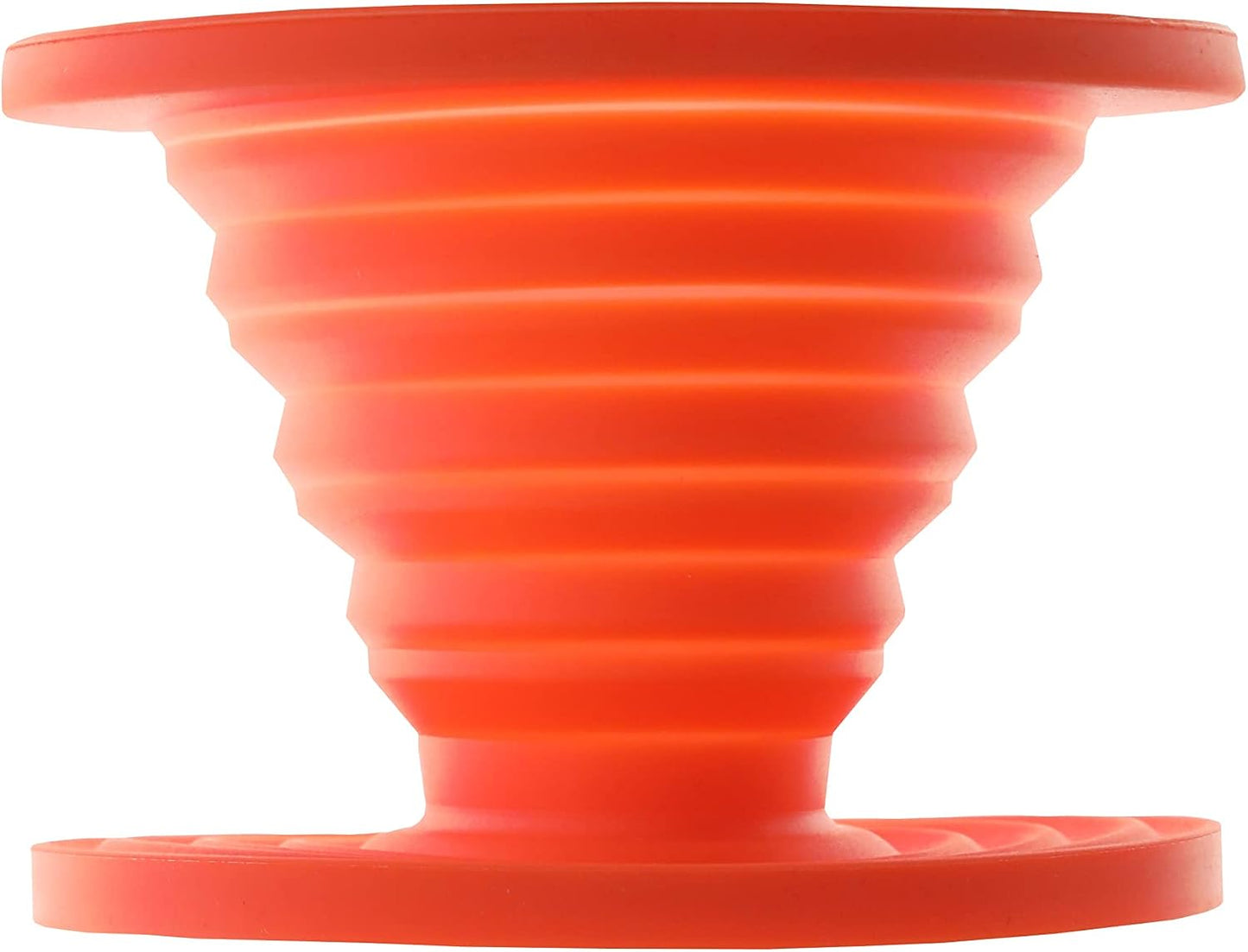 Taza plegable café flexible sin BPA para camping naranja
