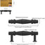 10 Tiradores Cocina Negro Mate 3" Orificios Centrales