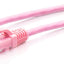 Cable Ethernet UTP Cat6a 15pies sin blindaje rosa
