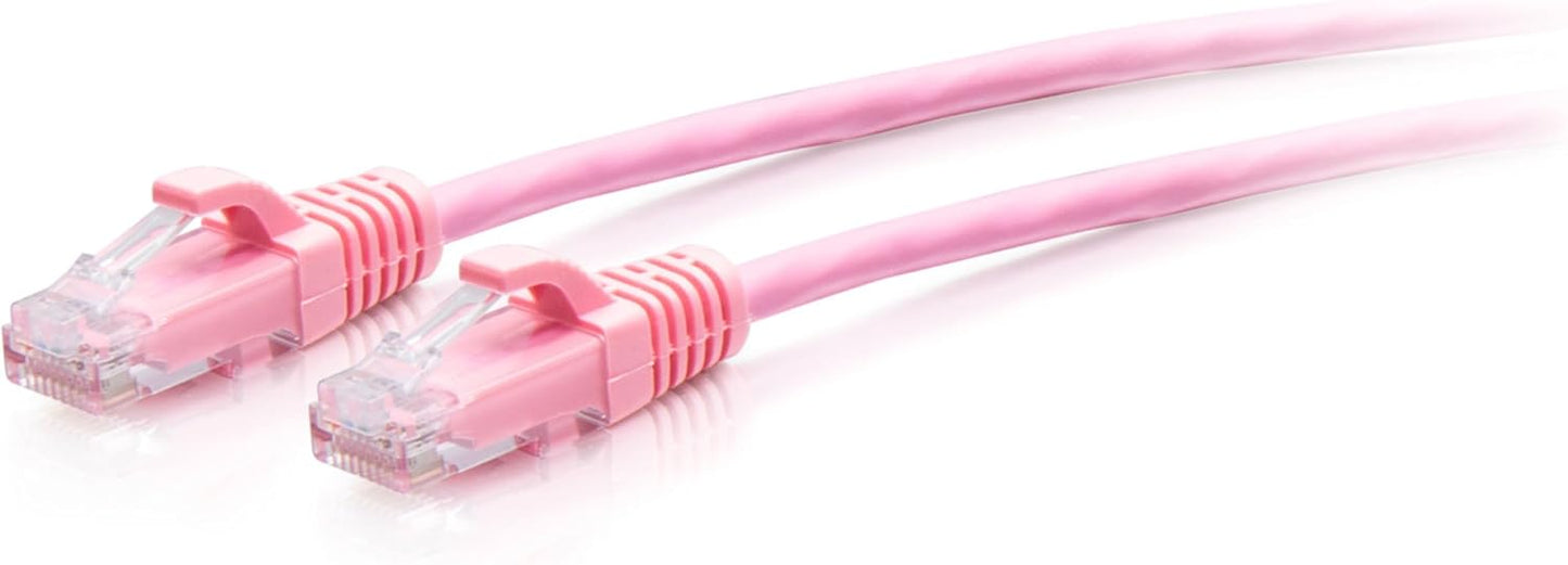 Cable Ethernet UTP Cat6a 15pies sin blindaje rosa
