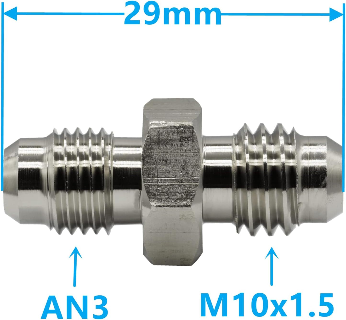Adaptador manguera freno acero inox m10x1.5