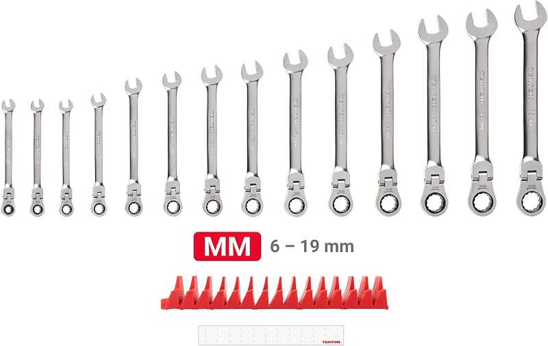 Set llaves trinquete 14 pzas 6-19mm con organizadores