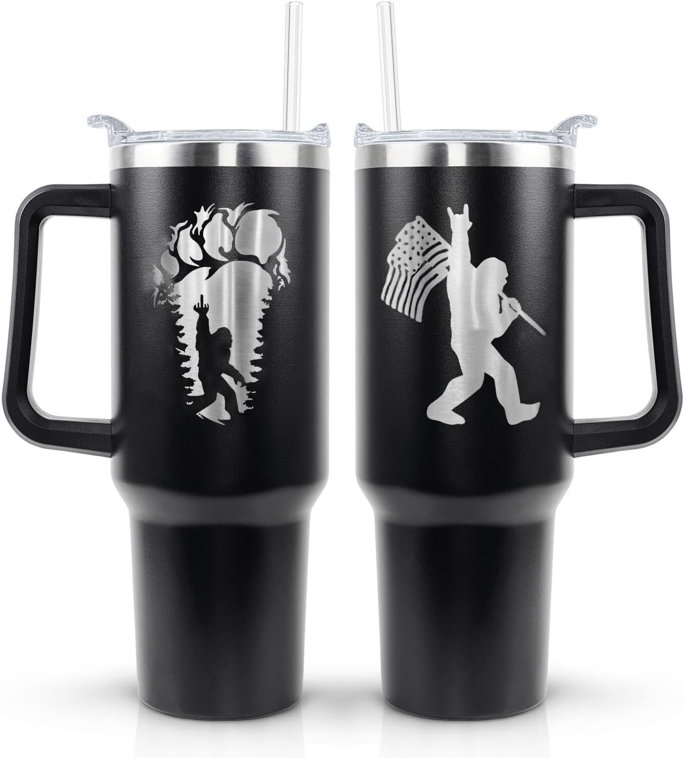 Vaso acero inox 40oz con asa popote abatible