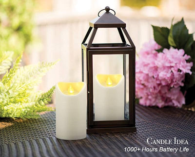 2 Velas LED Impermeables 3x5pulg Exteriores Con Temporizador